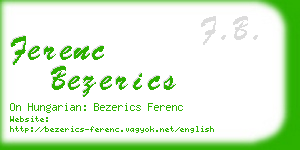 ferenc bezerics business card